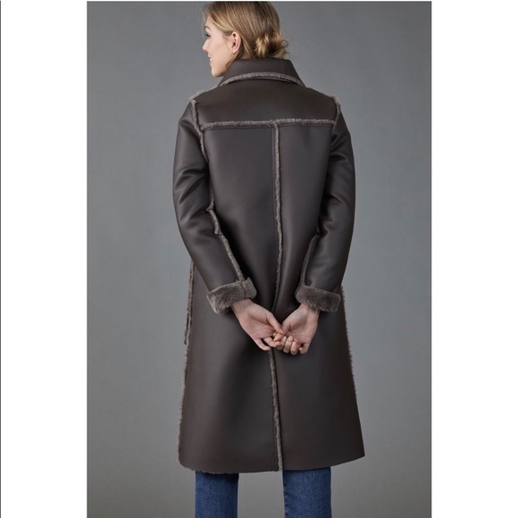 NWT Anthropologie Kerry Reversible Faux Fur Coat - Picture 4 of 4